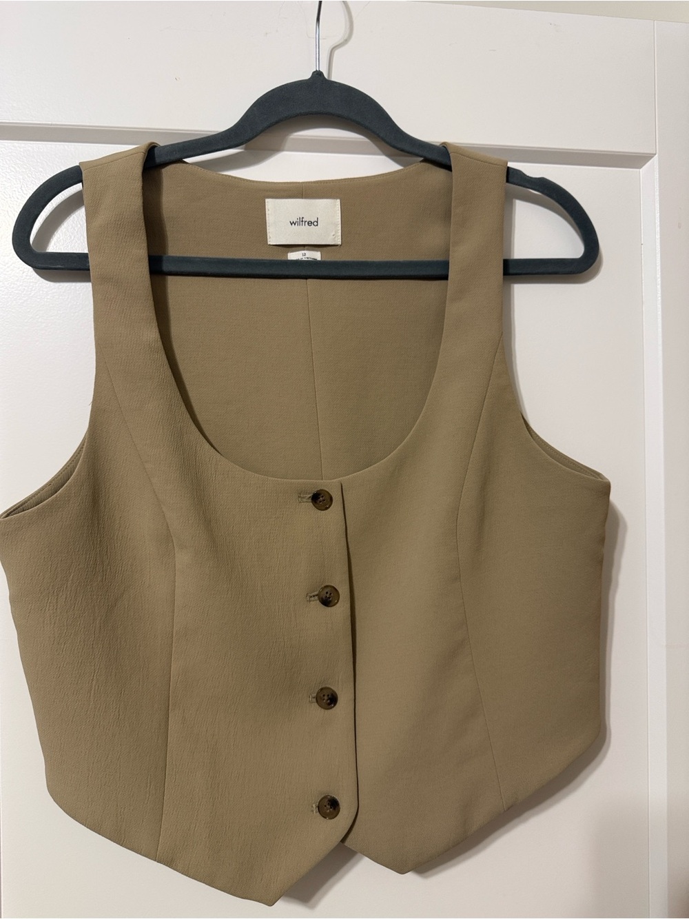 Wilfred Rocco Women's Tan Button-Front Vest